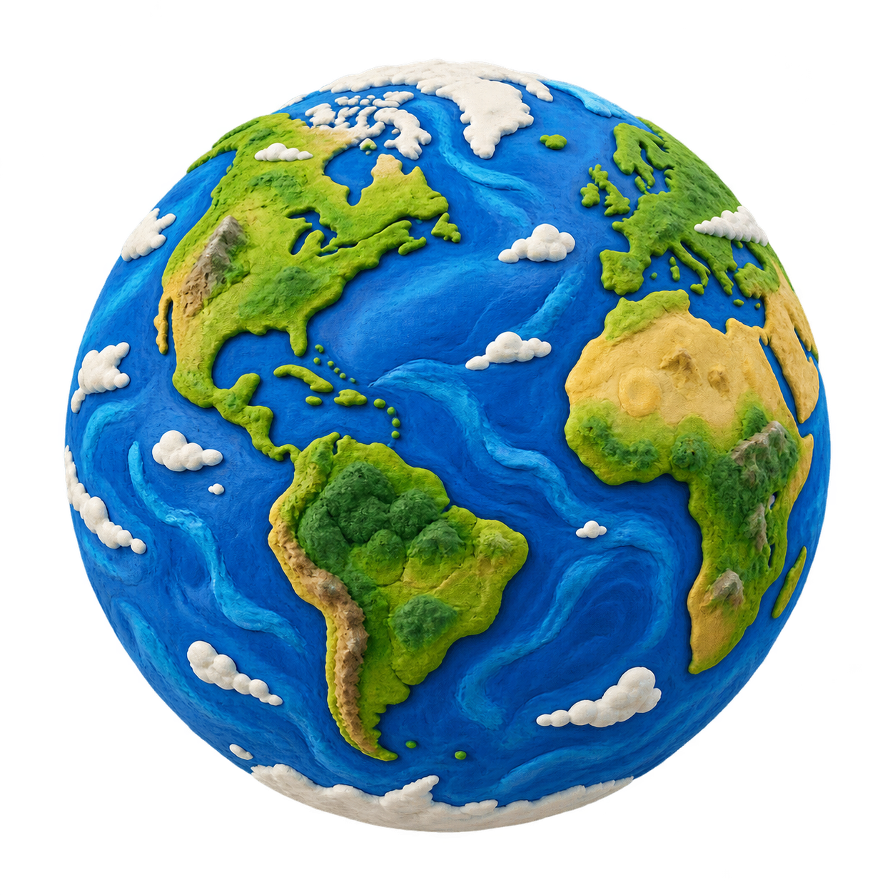 A claymation planet Earth
